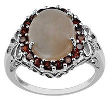 Load image into Gallery viewer, Carillon Chocolate Moonstone Natural Gemstone Oval Shape 10K White Gold Ring For Women for Men | Size: 4 to 10
