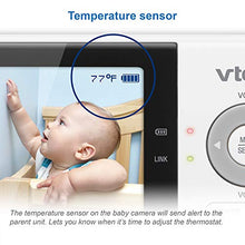Load image into Gallery viewer, VTech VM819 Video Baby Monitor with 19Hour Battery Life 1000ft Long Range Auto Night Vision 2.8” Screen 2Way Audio Talk Temperature Sensor Power Saving Mode and Lullabies, White

