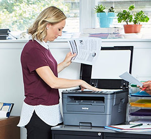 Brother Compact Monochrome Laser Printer, HLL2390DW, Convenient Flatbed Copy & Scan, Wireless Printing, Duplex Two-Sided Printing, Amazon Dash Replenishment Ready