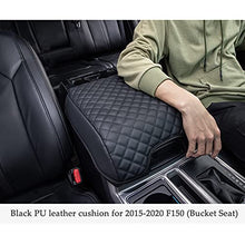 Load image into Gallery viewer, JDMCAR Center Console Cushion Compatible with 2015-2020 Ford F150 Accessories, Customized PU Leather Armrest Cover Center Console Protector (Fits Bucket Seat Only)
