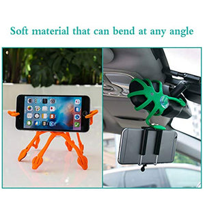 Fine Magical Octopus Lazy Bracket,Cell Phone Holder, Tablet Holder Universal Phone Stand, Lazy Bracket, DIY Free Rotating Mounts with Multiple Function (Orange)