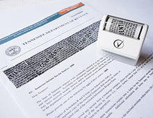Load image into Gallery viewer, Identity Theft Protection Roller Stamps Wide Kit, Including 6-Pack Refills - Confidential Roller Stamp, Anti Theft, Privacy &amp; Security Stamp, Designed for ID Blackout Security - Classy White
