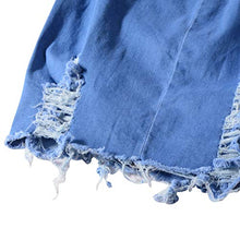 Load image into Gallery viewer, vanberfia Women's Casual Distressed Ripped Denim Short Skirt (JS20196011, XL)

