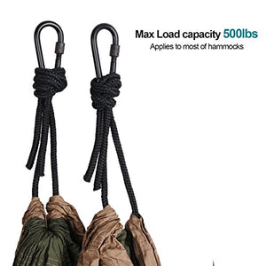 BEWISHOME 4 Pack Carabiner Solid Metal D Clips Black Carabiner with Heavy Duty 500LBS Screw Gate Multifunctional Hammock Locking for Outdoor Traveling Backpacking Black HDK02H