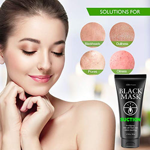Blackhead Remover Mask Valuable 3-in-1 Kit Nature Nation Purifying Peel Off Mask, With 5 Blackhead & Pimple Comedone Extractors and Silicone Brush, Deep Cleansing Blackheads Removal Mask Kit