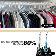 Load image into Gallery viewer, Closet Organizers and Storage,12 Pack Sturdy Closet Organizer Hanger for Heavy Clothes,Upgraded Closet Storage Space Saving Hangers,Magic Closet Organization Clothes Hanger,Dorm Room Essentials
