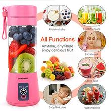 Load image into Gallery viewer, Tenswall Portable, Personal Size Blender Shakes and Smoothies Mini Jucier Cup USB Rechargeabl, pink
