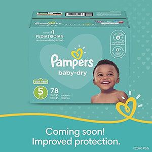 Diapers Size Newborn/Size 0 (< 10 lb), 104 Count - Pampers Baby Dry Disposable Baby Diapers, Super Pack