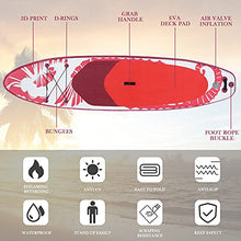 Load image into Gallery viewer, YWH Pink SUP Inflatable Paddle Board - 10.6' Lightweight Stand Up Paddleboard for Youth Adult Beginner Kids Paddleboards with Accessories Backpack, Non-Slip Deck &amp; Hippocampus Pattern，Red
