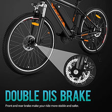 Load image into Gallery viewer, ENGWE Electric Bike Adult Electric Mountain Bike 250W E-Bike 26&#39;&#39; Electric Bicycle with Removable 36V 8Ah Battery, Professional 21 Speed Gear Electric Bicycle (Orange)
