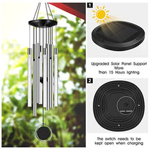 Load image into Gallery viewer, Solar Wind Chimes Outdoor Windchimes: Mobile Decor Wind Chimes Outside for Christmas Birthday Gift and Garden Patio Yard Decoration - Unique Decorative Windchimes for Mom Mother Grandma
