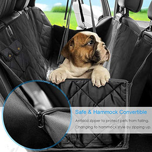 URPOWER Dog Seat Cover Car Seat Cover for Pets 100% Waterproof Pet Seat Cover Hammock 600D Heavy Duty Scratch Proof Nonslip Durable Soft Pet Back Seat Covers for Cars Trucks and SUVs