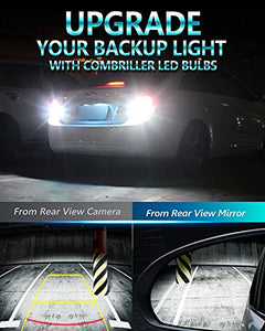 Combriller 912 921 LED Bulbs for Backup Reverse Light Bulbs Error Free T15 906 W16W led bulb Backup Light Bulbs for Truck Super Bright 6500K White 2835 21-SMD 921 LED Bulb Pack of 2