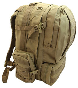 Humvee HMV-GB-03TAN Double Reinforced 3-Day Assault Pack with Compression Handles, Digital Camo