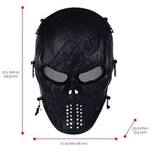 Load image into Gallery viewer, Tactical Mask Skull Full Face with Metal Mesh Eye Protection-Airsoft/BB Gun/CS Game-Zombie Masks Heads Scary for Cosplay Party Halloween Tricky Man&amp;Women
