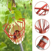 Load image into Gallery viewer, COCONUT Fruit Picker Tool, Fruit Picker with Basket and Pole Easy to Assemble &amp; Use Fruits Catcher Tree Picker for Getting Fruits(5ft)
