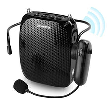 Load image into Gallery viewer, ZOWEETEK Voice Amplifier with UHF Wireless Microphone Headset, 10W 1800mAh Portable Rechargeable PA system Speaker for Multiple Locations such as Classroom, Meetings, Promotions and Outdoors
