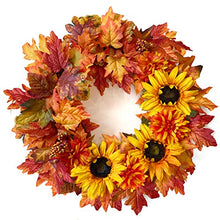 Load image into Gallery viewer, Tiny Land 24 Inches-Fall-Wreath for Front-Door-Decor Gift Box Included - Handcrafted Rattan Base - for Autumn &amp; Thanksgiving Day
