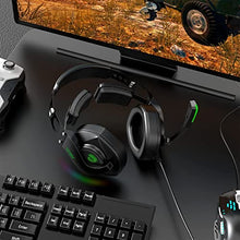 Load image into Gallery viewer, Jeecoo J65 USB Gaming Headset for PC - 7.1 Surround Sound Heavy Bass Headphones with Unique Cushion Pads, Clear and Crystal Microphone - Plug &amp; Play for Laptop Computers
