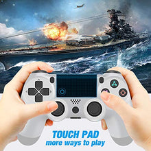 Load image into Gallery viewer, Wireless Controller for PS4, YCCTEAM Game Controller for Playstation 4/Pro/Slim, Gamepad Joystick Remote with Dual Vibration/6-axis Gyro Sensor/Audio Jack, 1000mAh Battery (Glacier White)
