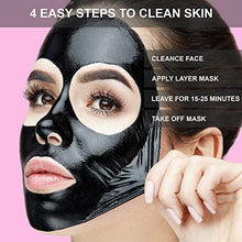 Load image into Gallery viewer, Wel Blackhead Remover Mask - Black Face Mask - Charcoal Face Mask - Peel off Mask - Bamboo Activated Facial Mud Mask - Silicone Face Brush - Deep Pore Cleansing Mask for Skin Care, New Formula 2020

