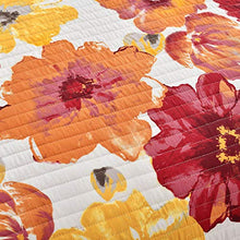 Load image into Gallery viewer, Lush Decor 16T005051 Leah Quilt Floral 3 Piece Reversible, King, Red &amp; Orange
