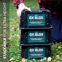 Load image into Gallery viewer, OX BLOX Trailer Jack Block | RV and Camper Blocks for Any Tongue Jack, Post, Foot, or stabilizer (Round or Square) | Supports up to 10,000 lbs per Block
