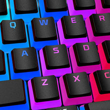Load image into Gallery viewer, HyperX Pudding Keycaps - Double Shot PBT Keycap Set with Translucent Layer, for Mechanical Keyboards, Full 104 Key Set, OEM Profile, English (US) Layout - Black
