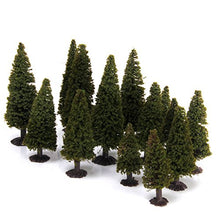 Load image into Gallery viewer, 15pcs Green Scenery Landscape Model Cedar Trees with Box
