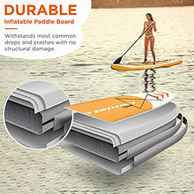 Load image into Gallery viewer, 10’10”x30”x6”, 308lbs Capacity, All-around Inflatable Stand Up Paddle Board - Stable, Versatile, Durable and Lightweight SUP for All Skill Levels, Paddleboard Accessories &amp; Carry Bag Included (Orange)
