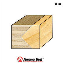 Load image into Gallery viewer, Amana Tool - 55466 2Piece Carbide Tipped Edge Banding 90 Deg x 1-25/32 Dia x 1-1/32 x 1/2
