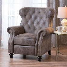 Load image into Gallery viewer, Christopher Knight Home Walder Tufted Microfiber Recliner, Warm Stone
