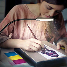 Load image into Gallery viewer, acegoo Bedside Reading Light Dimmable LED Desk Lamp with Bendable Neck Rotatable Light Source, Portable Minimalist Task Table Light for Kids/Bedrooms/Office/Dorm/Computers, Lamp Head Touch Control
