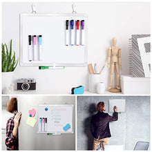 Load image into Gallery viewer, 11&quot; x 14&quot; White Boards, Ohuhu 2 Packs Double Side Magnetic Hanging Whiteboards/ Dry Erase Board with 8 Whiteboard Markers, Dry Erase White Board for Fridge, Wall, Glasses, Home Office Aluminum Frame
