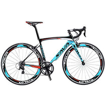 Load image into Gallery viewer, SAVADECK Carbon Road Bike, Windwar5.0 Carbon Fiber Frame 700C Racing Bicycle with 105 22 Speed Groupset Ultra-Light Bicycle (52cm/Blue)
