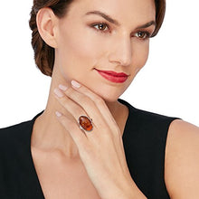 Load image into Gallery viewer, Ross-Simons Orange Amber Ring in Sterling Silver. Size 7
