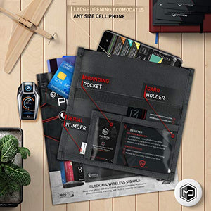 Mission Darkness Non-Window Faraday Bag for Phones // Device Shielding for Law Enforcement, Military, Executive Privacy, Travel & Data Security, Anti-Hacking & Anti-Tracking Assurance