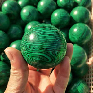 1pc, Natural Gemstone Sphere Malachite Quartz Stone Crystal Balls Sphere for Healing