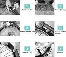 Load image into Gallery viewer, Bike Inner Tubes 2 PCS 700x23C 22 24 26x1.75/1.95/2.10/2.125 With 2 Tire Levers Bicycle Tube Multiple Sizes Replacement for 32mm 48mm Schrader Valve Durable Butyl Rubber Bike Tires Anti Puncture
