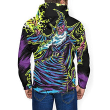 Load image into Gallery viewer, Befectar Men Athletic 3D Pattern Print Pullover Sweatshirt Drawstring Blacklight by Evil Witch Super Hoodie Sports Outwear for Cycling Fishing Sports
