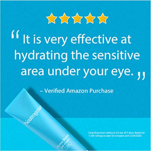 Neutrogena Hydro Boost Hydrating Gel Eye Cream with Hyaluronic Acid, Dermatologist Recommended Water Gel Under-Eye Cream, Oil-, Dye- & Fragrance Free, 0.5 fl. oz