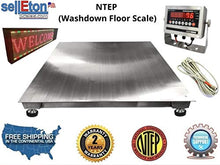 Load image into Gallery viewer, SellEton SL-700-SS-NTEP (48&quot;x48&quot;) Washdown Floor Scale - Weighing Scale with Smart Scale Indicator - Heavy Duty Stainless Steel Industrial Scale for Warehouse - Weight Scale (1000 lbs x 0.2 lb)
