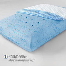 Load image into Gallery viewer, SensorPEDIC Supercool Gel-Infused Memory Foam Bed Pillow, 1 Count (Pack of 1), White
