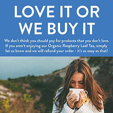 Load image into Gallery viewer, Organic Red Raspberry Leaf Tea Bags | 100 Tea Bags | Eco-Conscious Tea Bags in Kraft Bag | Raw from Germany | by FGO
