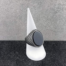 Load image into Gallery viewer, Chicotta Men’s Knight Armor Design Sterling Silver Ring with Black Onyx Gemstone
