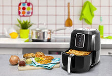 Load image into Gallery viewer, Elite Gourmet Oil-Less Healthy Cooker, Timer &amp; Temperature Controls, PFOA/PTFE Free, 5.5 Quart, black
