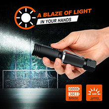 Load image into Gallery viewer, Flashlight, NICRON N7 600 Lumens Tactical Flashlight, 90 Degree Mini Flashlight Ip65 Waterproof Led Flashlight 4 Modes- Best High Lumens are for Camping, Outdoor, Hiking （Not Including Batteries）Gift
