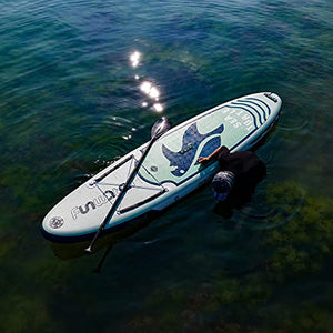 FunWater SUP Inflatable Stand Up Paddle Board Ultra-Light Inflatable Paddleboard with ISUP Accessories,Fins,Adjustable Paddle, Pump,Backpack, Leash, Waterproof Phone Bag,Kayak Seat