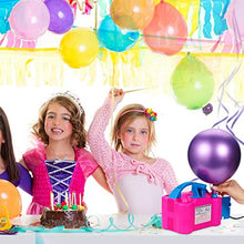 Load image into Gallery viewer, PCFING Electric Air Balloon Pump and Balloon Tying Tool in One,110V 600W Portable Dual Nozzles Electric Balloon Inflator for Party with Extra Accessories
