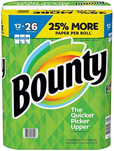 Bounty Select-A-Size White Mega Roll Paper Towels, 117 sheets, 12 rolls